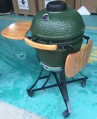 18" CERAMIC BBQ GRILL KAMADO/  Black, Red, Green/ Stainless Cart or Iron Cart